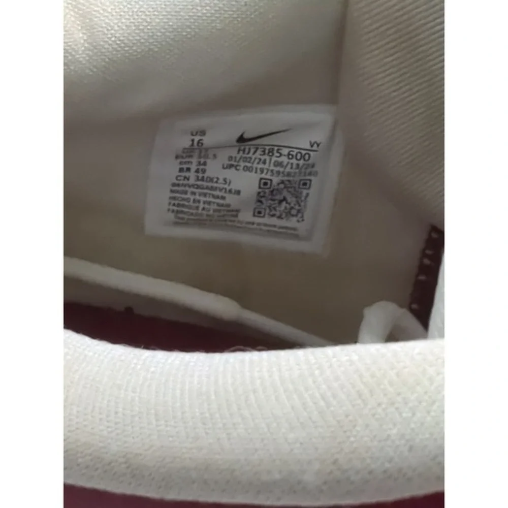 Nike Giannis Freak 6 Maroon White Men's Size‎ 16 HJ7385-600